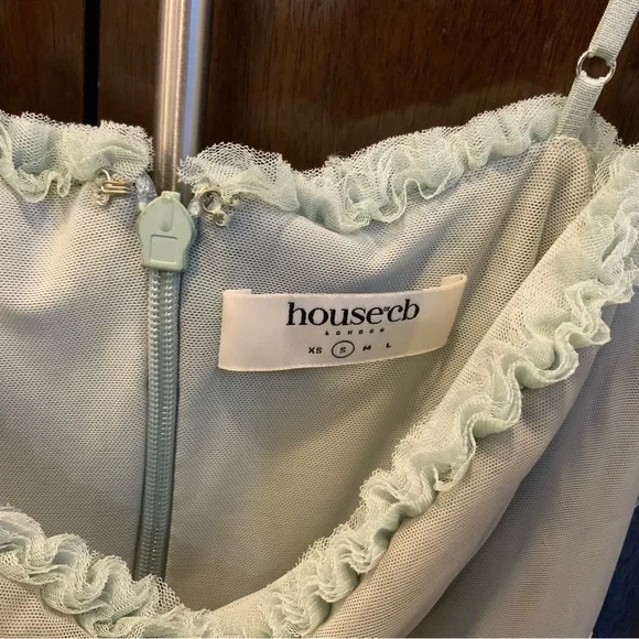 HOUSE OF CB Pistachio Ruffled Gown - Picture 5 of 10